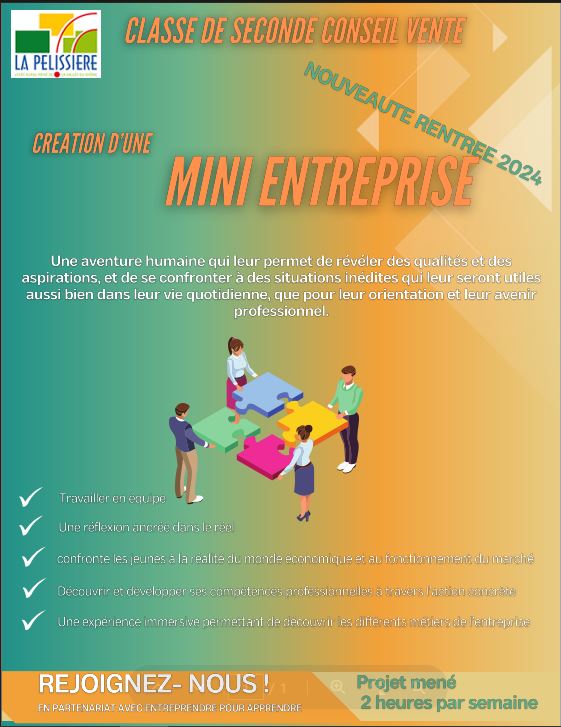 communication mini entreprise lycee pelissiere tournon